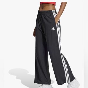 Adidas Wide-leg Parachute Athletic Pants Black Women’s L